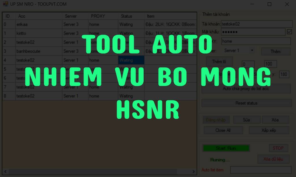 TOOL AUTO NV BÒ MỘNG HSNR